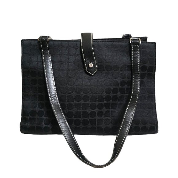 Kate Spade Vintage Black Dot Noel Sam Tote Shoulder Purse - Picture 2 of 9